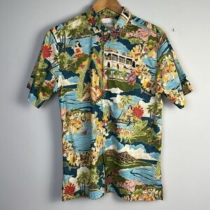 Tori Richard Men’s Boat Day Aloha Camp Button Shirt Size M Cotton Lawn USA Made